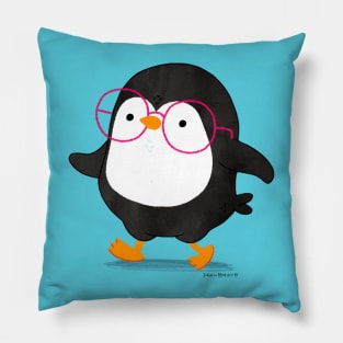 Penguin with glasses Pillow
