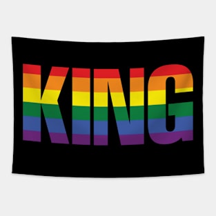 Pride Flag King Tapestry