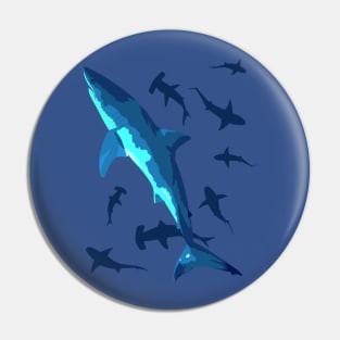 Sharks in the Ocean Pin