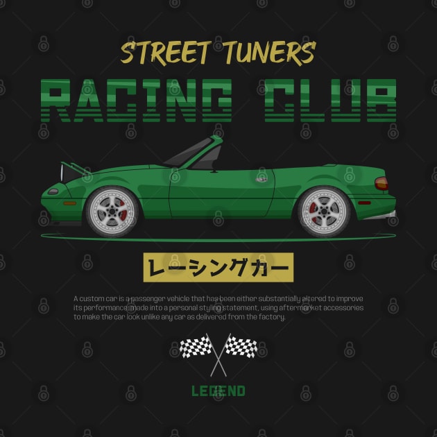 Tuner Green NA Miata Roadster JDM by GoldenTuners