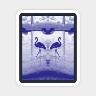 Two Flamingo photo art Magnet