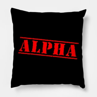 ALPHA stamp Pillow