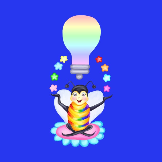 Bee Rainbow Lightbulb Idea by Art by Deborah Camp