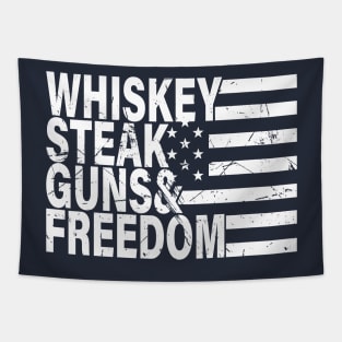 Whiskey Steak Guns and Freedom Tapestry