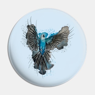 Flying Macaw Pin