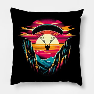 Paragliding Wings of Freedom Design Pillow