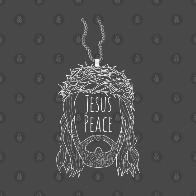 Jesus Peace - White Ink by Crossight_Overclothes
