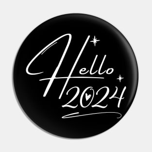 Handcrafted Greetings: Hello 2024 Pin