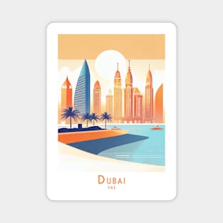 Dubai Sunset Skyline Magnet