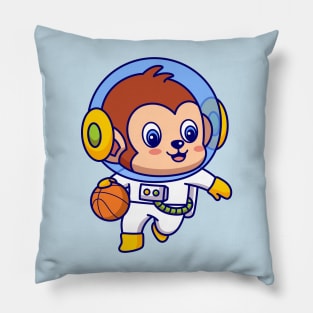 Basketball Monkey Astronaut Pillow