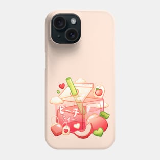 Aesthetic Sweet Peach Tea Carton Phone Case