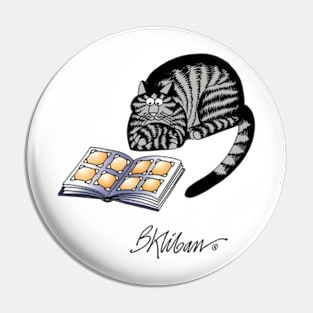 B kliban cat,  cat reading book Pin