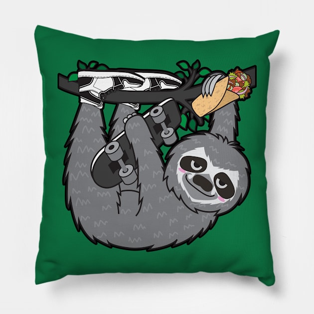 Skater Sloth Kebab Pillow by Plushism