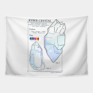 Kyber Crystal Science Illustration in White Tapestry