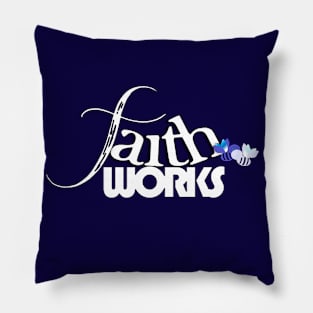 FAITH WORKS Print Design Letter Art Pillow