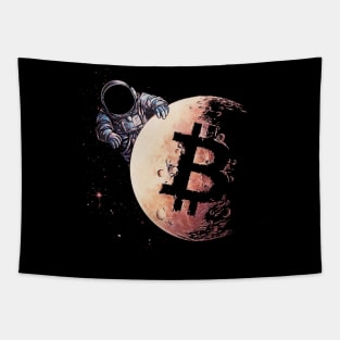 Bitcoin to the moon Tapestry