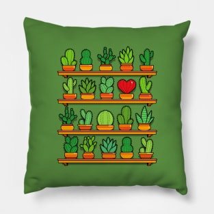 Love Yourself Cactus Heart Pillow