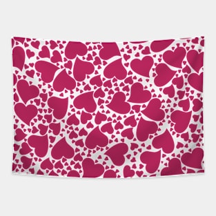 Valetines pattern hearts pink Tapestry