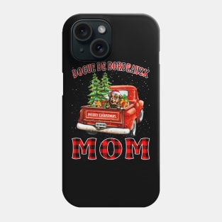 Christmas Dogue De Bordeauzx Mom Santa Hat Truck Tree Plaid Dog Mom Christmas Phone Case