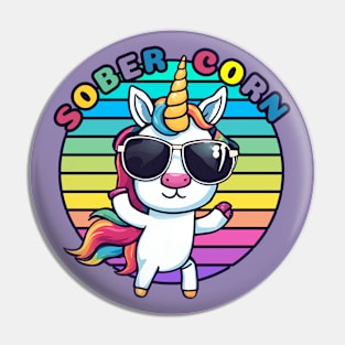 Sober Unicorn: The Sobercorn! Pin