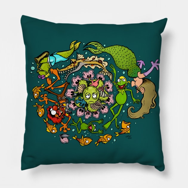 Octopus' Garden with the Muppets Pillow by UzzyWorks