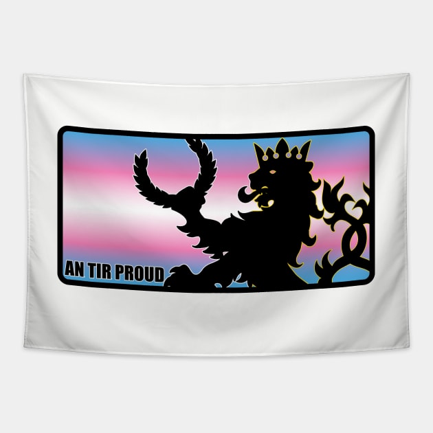 An Tir Proud - Trans Pride Tapestry by Yotebeth