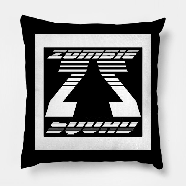 Zombie Squad ZS G.I. (White) T-Shirt Pillow by Zombie Squad Clothing