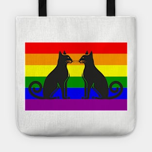 Cats love gay pride Tote