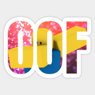 Roblox Oof Stickers Teepublic - roblox yellow name tag
