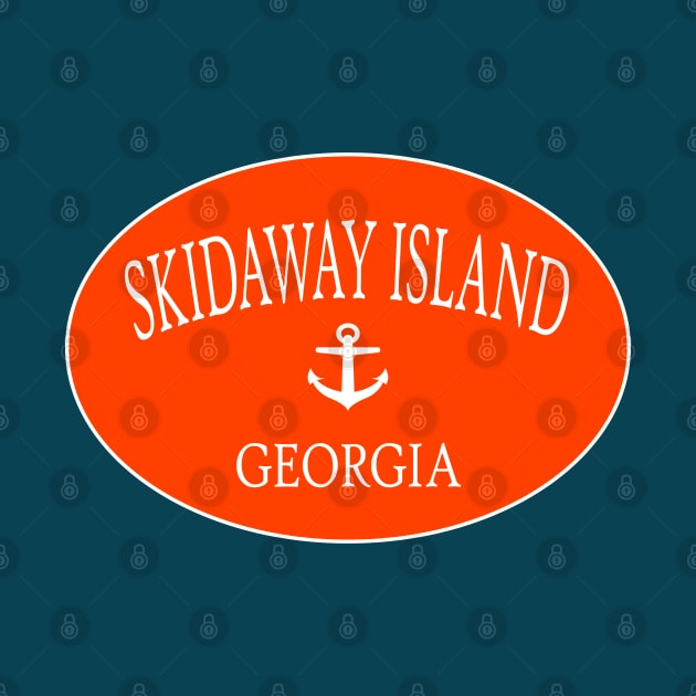 Skidaway Island Georgia Sea Islands Anchor Orange by TGKelly