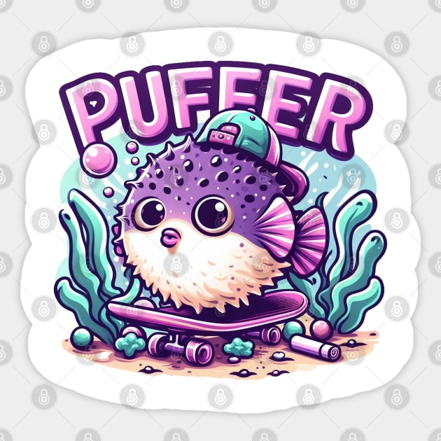 Puffer Fish - Puffer Fish - Sticker | TeePublic