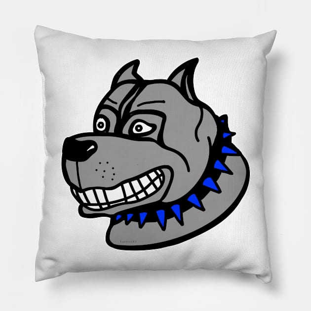 Pitbull Pillow by LatticeART