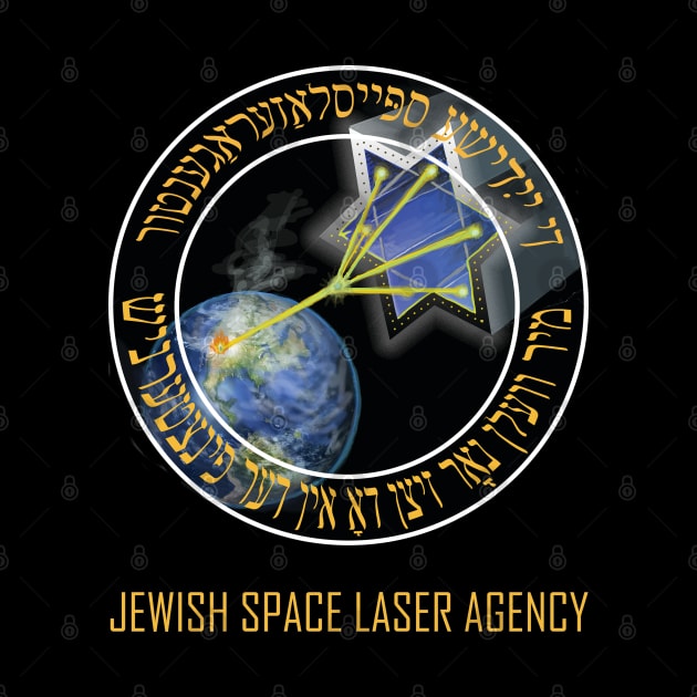 Jewish Space Laser Agency (logo with caption) by FlyingSnail