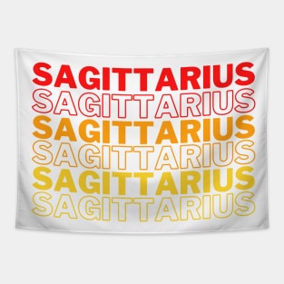 Orange Ombre Sagittarius Design Tapestry