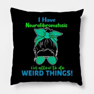 Green  Nf1 Neurofibromatosis Awareness Women NF1 Pillow