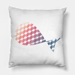 Geometric Fish abstract Pillow