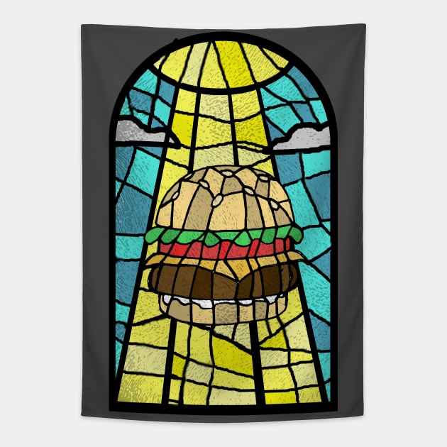 Heavenly burger Tapestry by Undeadredneck