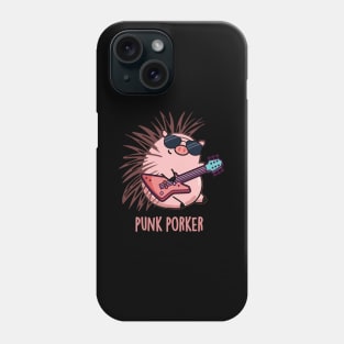 Punk Porker Cute Punk Rocker Pig Pun Phone Case