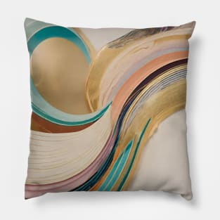 Abstract retro waves Pillow