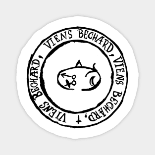 Dark and Gritty Seal of Bechard (black on white) Magnet