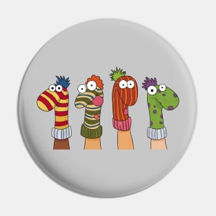 Sock Puppets Pin