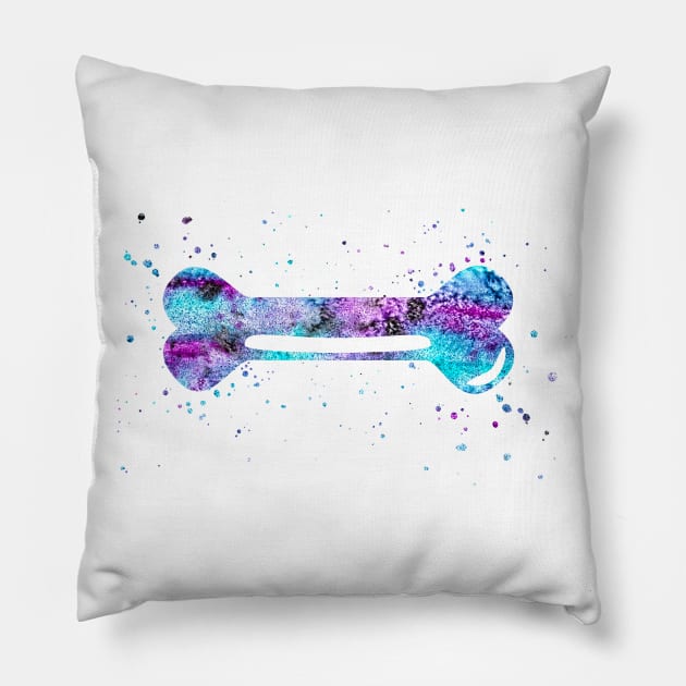 Bone for dog Pillow by RosaliArt