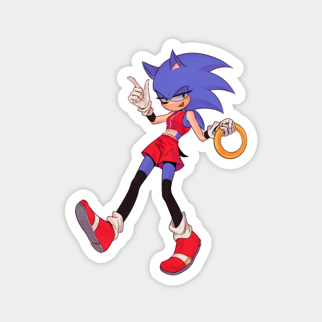 Sonic genderbend Magnet by Jacocoon