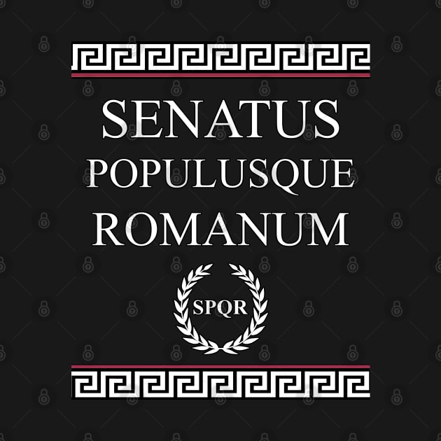 Senatus Populusque Romanum SPQR Ancient Rome Symbol by AgemaApparel