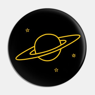 Saturn with Rings - Pocket Design Pin