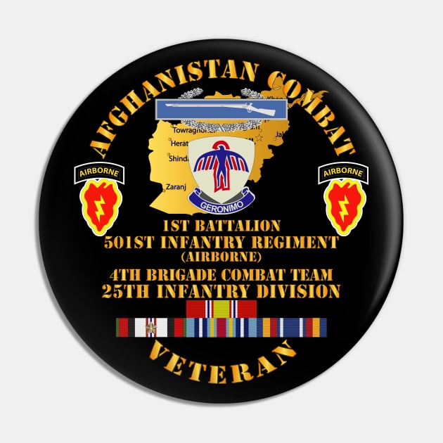 Afghanistan - Vet - 1st Bn 501st -4th BCT 25th ID w AFGHAN SVC Pin by twix123844