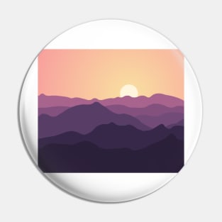 Purple mountains Pin