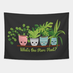 What's One More Plant : Kawaii Plants Tapestry