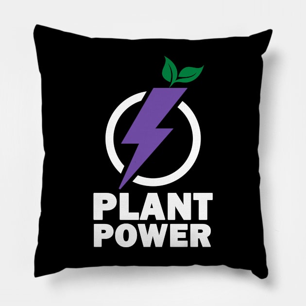 Plant Power (Eggplant) Pillow by mbailey003