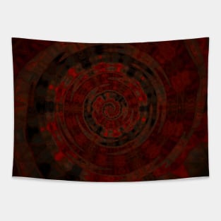 Rust Ombre Abstract Spiral Southwest Fall Autumn Tapestry